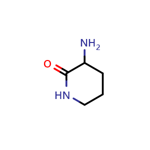 Chemical structure of 3-Amino-2-piperidinone , CAS 1892-22-4, AChemBlock T102201