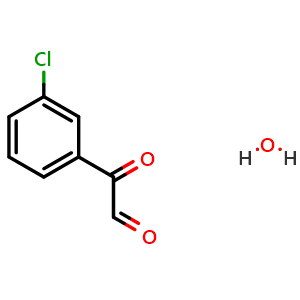 Chemical structure of 3-Chlorophenylglyoxal hydrate , CAS 177288-16-3, AChemBlock T102204