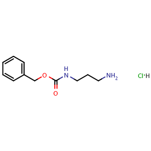 Chemical structure of N-Cbz-1,3-diaminopropane hydrochloride , CAS 17400-34-9, AChemBlock T102205