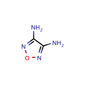 Chemical structure of 1,2,5-oxadiazole-3,4-diamine , CAS 17220-38-1, AChemBlock T102206