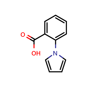 Chemical structure of 2-(1-Pyrrolyl)benzoic acid , CAS 10333-68-3, AChemBlock T102227