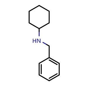 Chemical structure of N-Benzylcyclohexylamine , CAS 4383-25-9, AChemBlock T102232