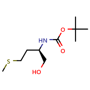 Chemical structure of Boc-D-Methioninol , CAS 91177-57-0, AChemBlock T102270