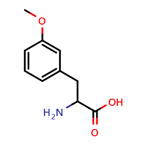 Chemical structure of 3-Methoxy-DL-phenylalanine , CAS 7635-28-1, AChemBlock T102290