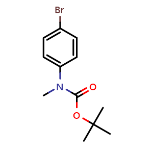 Chemical structure of N-Boc 4-bromo-N-methylaniline , CAS 639520-70-0, AChemBlock T102297