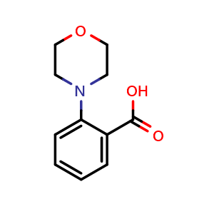 Chemical structure of 2-(Morpholin-4-yl)benzoic acid , CAS 42106-48-9, AChemBlock T102317