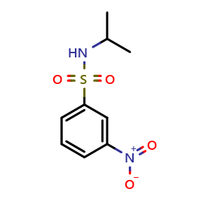 Chemical structure of N-Isopropyl 3-nitrobenzenesulfonamide , CAS 28860-10-8, AChemBlock T102328