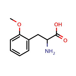 Chemical structure of 2-Methoxy-DL-phenylalanine , CAS 22976-68-7, AChemBlock T102347