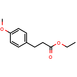 Chemical structure of Ethyl 4-methoxybenzenepropanoate , CAS 22767-72-2, AChemBlock T102348