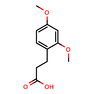 Chemical structure of 2,4-Dimethoxy-benzenepropanoic acid , CAS 22174-29-4, AChemBlock T102350