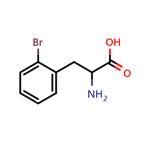 Chemical structure of 2-Bromo-DL-phenylalanine , CAS 1991-79-3, AChemBlock T102359