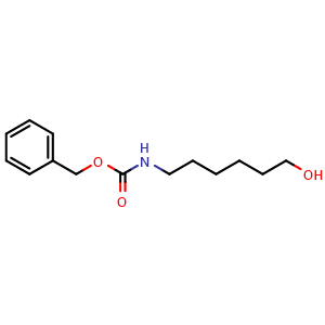 Chemical structure of N-Cbz-6-hydroxyhexylamine , CAS 17996-12-2, AChemBlock T102364