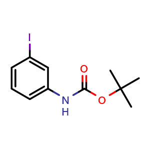 Chemical structure of N-Boc 3-iodoaniline , CAS 143390-49-2, AChemBlock T102373