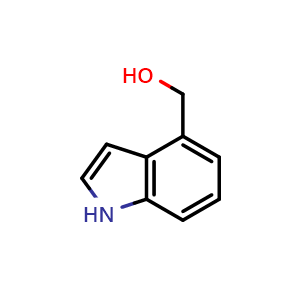 Chemical structure of 1H-indol-4-ylmethanol , CAS 1074-85-7, AChemBlock T102385