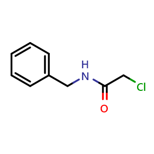 Chemical structure of 2-Chloro-N-(phenylmethyl)-acetamide , CAS 2564-06-9, AChemBlock T102395