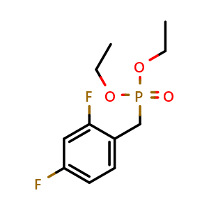 Chemical structure of diethyl (2,4-difluorobenzyl)phosphonate , CAS 127218-03-5, AChemBlock T102398