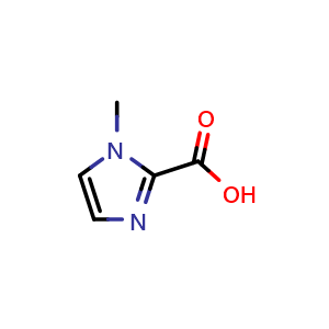 Chemical structure of 1-Methyl-imidazole-2-carboxylic acid , CAS 20485-43-2, AChemBlock T102430