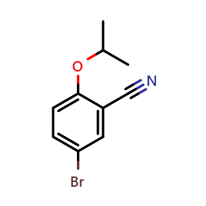 Chemical structure of 5-Bromo-2-isopropoxybenzonitrile , CAS 515832-52-7, AChemBlock T102452