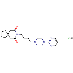 8-{4-[4-(pyrimidin-2-yl)piperazin-1-yl]butyl}-8-azaspiro[4.5]decane-7,9-dione hydrochloride