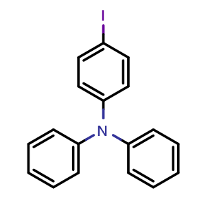 Chemical structure of 4-Iodo-N,N-diphenylaniline , CAS 38257-52-2, AChemBlock T102454