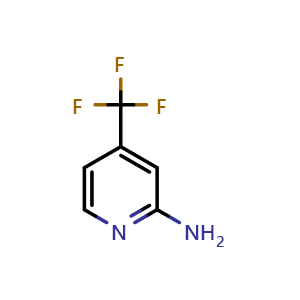 Chemical structure of 4-(trifluoromethyl)pyridin-2-amine , CAS 106447-97-6, AChemBlock T102464