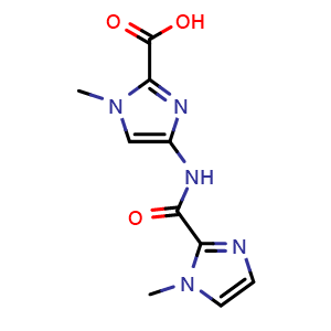 4-(1-methylimidazole-2- carboxamido)-1-methylimidazole-2- carboxylic acid