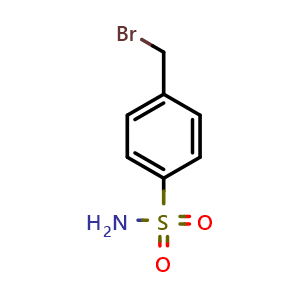 Chemical structure of 4-(bromomethyl)benzenesulfonamide , CAS 40724-47-8, AChemBlock T89853
