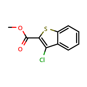 Chemical structure of methyl 3-chlorobenzo[b]thiophene-2-carboxylate , CAS 21211-07-4, AChemBlock T89873