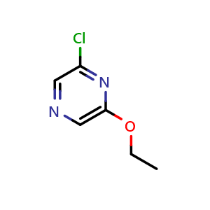 Chemical structure of 2-chloro-6-ethoxypyrazine , CAS 136309-02-9, AChemBlock T89882