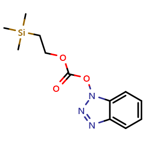 Chemical structure of 1-[2-(Trimethylsilyl)ethoxycarbonyloxy]benzotriazole , CAS 113306-55-1, AChemBlock T89889