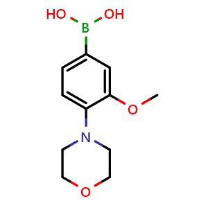 Chemical structure of (3-methoxy-4-morpholinophenyl)boronic acid , CAS 1228182-92-0, AChemBlock T89955