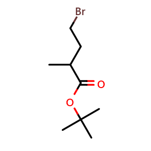 Chemical structure of tert-butyl 4-bromo-2-methylbutanoate , CAS 1210410-44-8, AChemBlock T89961