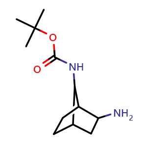 Chemical structure of tert-butyl (2-aminobicyclo[2.2.1]heptan-7-yl)carbamate , CAS 1823773-62-1, AChemBlock T90005