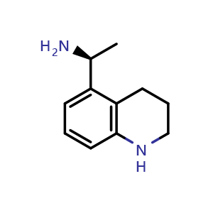Chemical structure of (1S)-1-(1,2,3,4-tetrahydroquinolin-5-yl)ethanamine , CAS 2387569-00-6, AChemBlock T90045