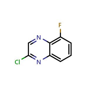 Chemical structure of 2-chloro-5-fluoroquinoxaline , CAS 55687-09-7, AChemBlock T90046