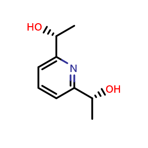 Chemical structure of (1R)-1-[6-[(1R)-1-hydroxyethyl]-2-pyridyl]ethanol , CAS 143329-86-6, AChemBlock T90047