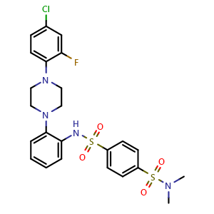 N1-(2-(4-(4-chloro-2-fluorophenyl)piperazin-1-yl)phenyl)-N4,N4-dimethylbenzene-1,4-disulfonamide