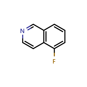 Chemical structure of 5-fluoroisoquinoline , CAS 394-66-1, AChemBlock T90136