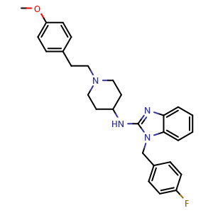 Chemical structure of Astemizole , CAS 68844-77-9, AChemBlock T90181