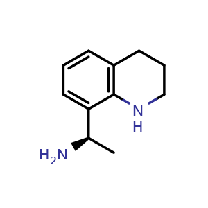 Chemical structure of (1R)-1-(1,2,3,4-tetrahydroquinolin-8-yl)ethanamine , CAS 2387569-30-2, AChemBlock T90194