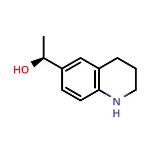 Chemical structure of (1S)-1-(1,2,3,4-tetrahydroquinolin-6-yl)ethanol , CAS 2387568-93-4, AChemBlock T90197