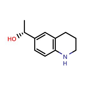 Chemical structure of (1R)-1-(1,2,3,4-tetrahydroquinolin-6-yl)ethanol , CAS 2387569-40-4, AChemBlock T90198