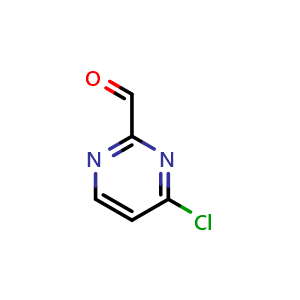 Chemical structure of 4-chloropyrimidine-2-carbaldehyde , CAS 944902-13-0, AChemBlock T90240