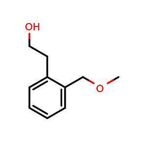 Chemical structure of 2-(2-(methoxymethyl)phenyl)ethan-1-ol , CAS 125593-32-0, AChemBlock T90248