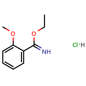 Chemical structure of ethyl 2-methoxybenzimidate hydrochloride , CAS 1126601-62-4, AChemBlock T90338