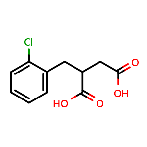Chemical structure of 2-(2-Chloro-benzyl)-succinic acid , CAS 103857-61-0, AChemBlock T90342
