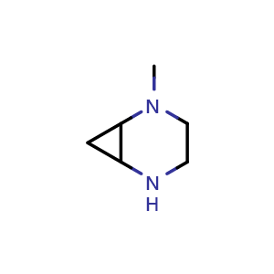 Chemical structure of 2-methyl-2,5-diazabicyclo[4.1.0]heptane , CAS 1781583-94-5, AChemBlock T90386