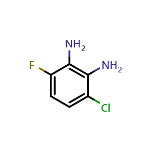 Chemical structure of 1-Chloro-4-fluoro-2,3-diaminobenzene , CAS 1822862-38-3, AChemBlock T90405