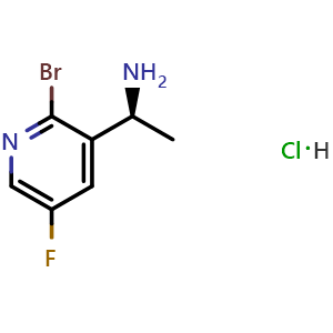 (S)-1-(2-bromo-5-fluoropyridin-3-yl)ethan-1-amine hydrochloride