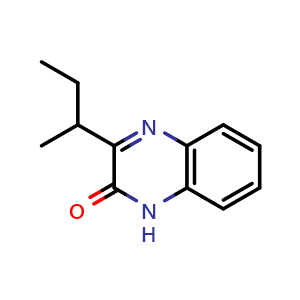 Chemical structure of 3-sec-butylquinoxalin-2(1H)-one , CAS 85896-65-7, AChemBlock T90532